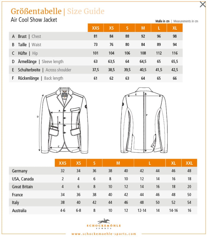 schockemohle-womens-air-cool-show-jacket-size-chart