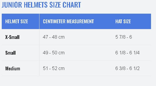 onek-jr-helmet-size-chart