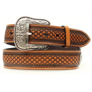 Ariat Men's Basket Weave Inlay Belt