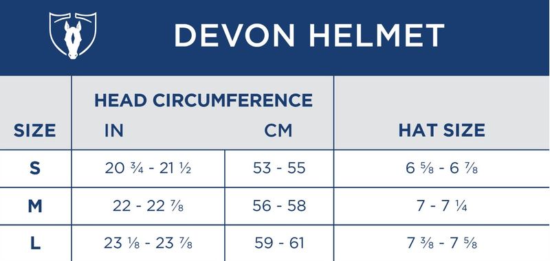 tipperary-devon-helmet-size-chart