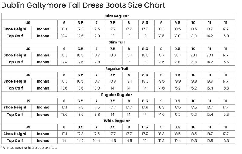 dublin-galtymore-tall-boot-size-chart