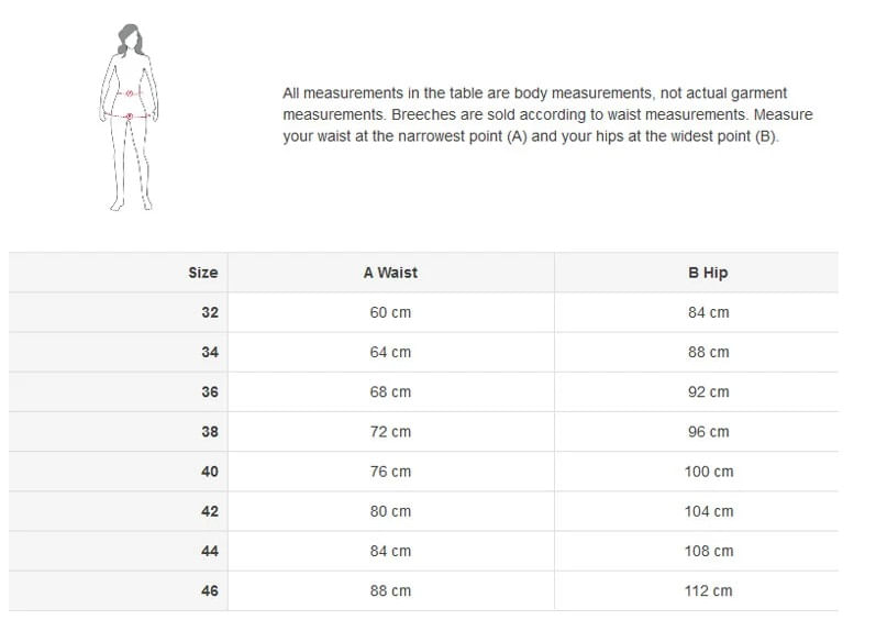 horze-womens-breech-size-chart