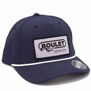 Boulet Structured Full Fabric Trucker Cap - Navy/White Rope