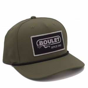 Boulet Structured Full Fabric Trucker Cap - Olive/Black Rope