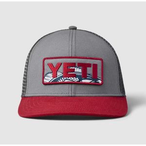Yeti Unisex Bas Badge Trucker Hat - Gray/Rust