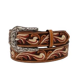 Ariat Women's Floral Embossed Belt - Tan