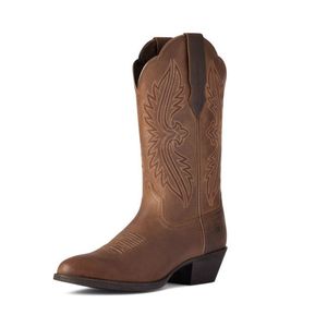 Ariat Women's Heritage R Toe StretchFit Western Boot - Distressed Brown