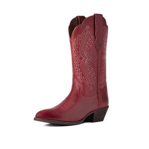 Ariat Women's Heritage R Toe StretchFit Western Boot - Rosy Red