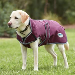 Weatherbeeta ComFiTec Premier Free Parka Deluxe Dog Coat - Maroon / Grey / White