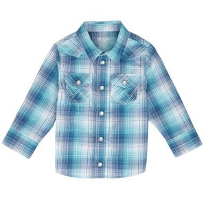 Wrangler Baby Plaid Shirt - Turquoise/Blue