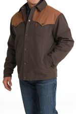 Cinch-Men-s-Canvas-Trucker-Jacket---Brown