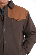 Cinch-Men-s-Canvas-Trucker-Jacket---Brown