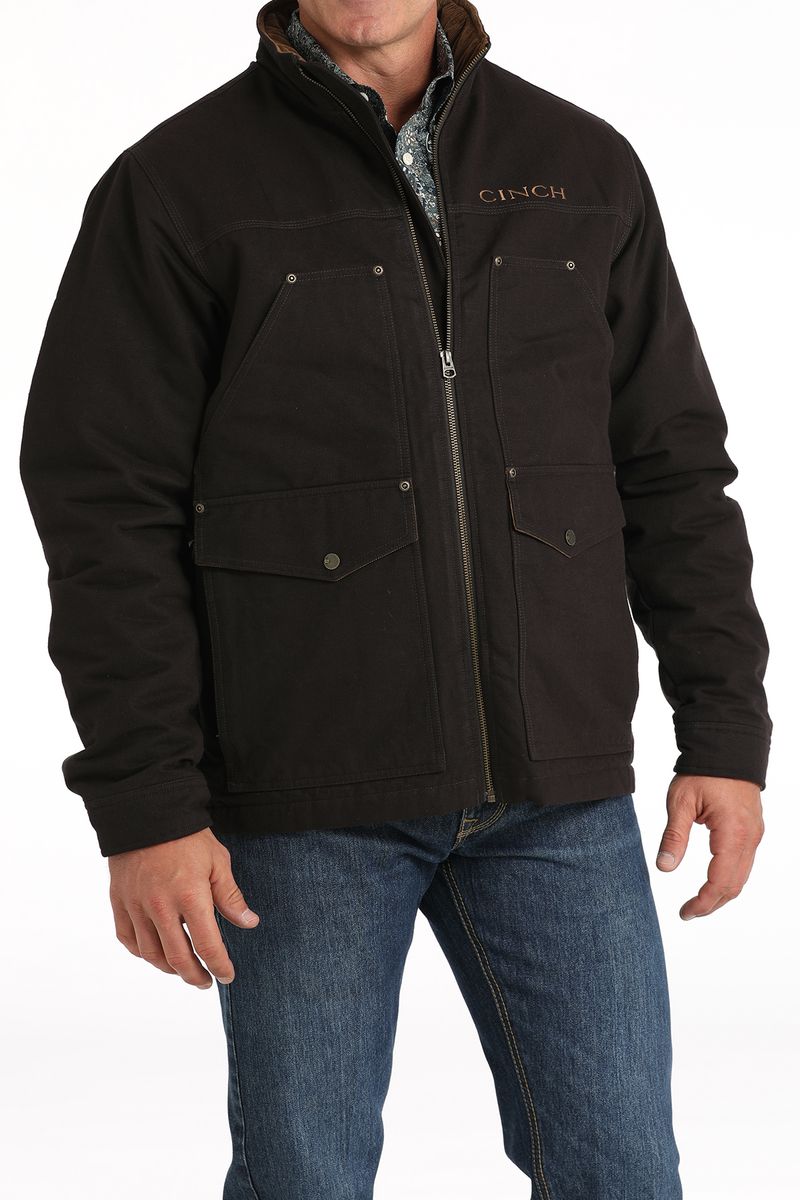 Cinch-Men-s-Canvas-Jacket---Brown