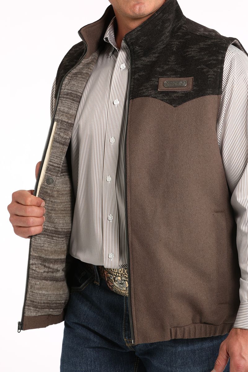 Cinch-Men-s-Wooly-Vest---Brown