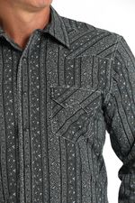 Cinch-Men-s-Modern-Fit-Long-Sleeve-Plaid---Black