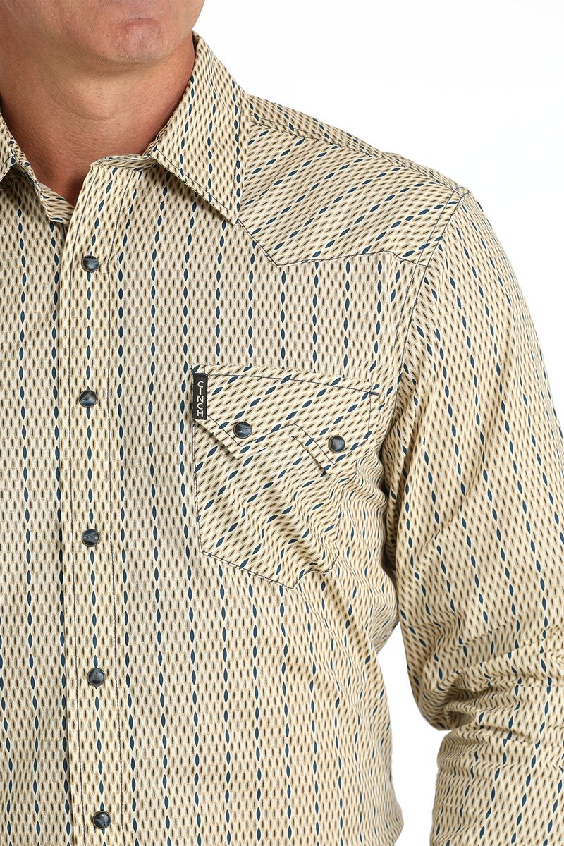 Cinch-Men-s-Modern-Fit-Long-Sleeve-Plaid---Cream