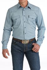 Cinch-Men-s-Modern-Fit-Long-Sleeve-Plaid---Light-Blue