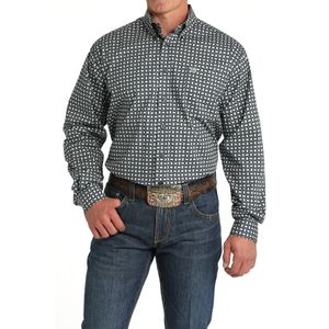 Cinch Men's Stretch Plain Weave Long Sleeve - Blue