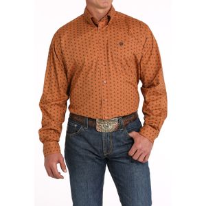 Cinch Men's Stretch Plain Weave Long Sleeve - Gold
