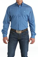Cinch-Men-s-Stretch-Plain-Weave-Long-Sleeve---Royal-Blue