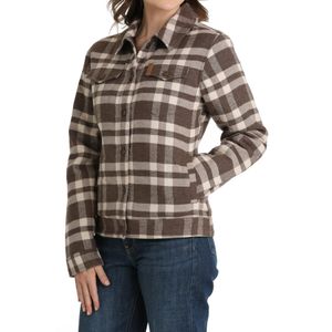 Cinch Women's Plaid Trucker Jacket - Gray/Brown
