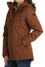 Cinch-Women-s-Barn-Coat-With-Hood---Brown