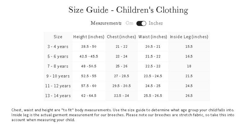 LeMieux-Kids--Clothing-Size-Chart