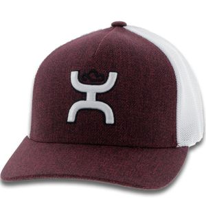 Hooey Unisex Coach Hat - Maroon / White