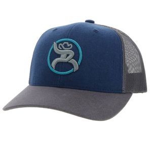 Hooey Unisex Strap Roughy Trucker Hat - Blue / Grey