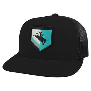 Hooey Unisex Tibbs Roughy Trucker Hat - Black / Turquoise / White