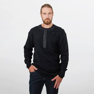 Stanfield's Men's Heritage Heavy Weight Wool Henley - Black