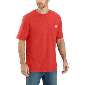 Carhartt Men's Loose Fit Heavyweight Short-Sleeve Pocket T-Shirt - Fire Red Heather