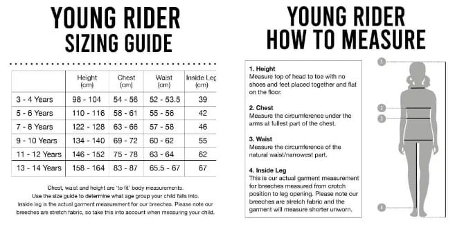 lemieux-young-rider-clothing-size-chart