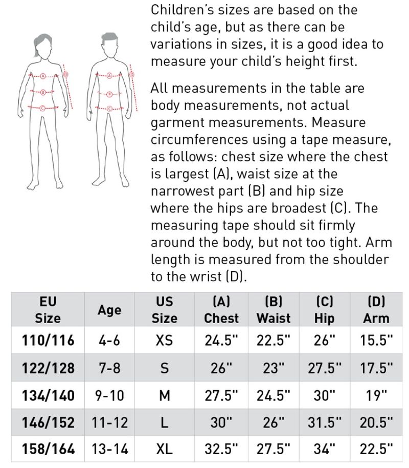 horze-kids-clothing-size-chart