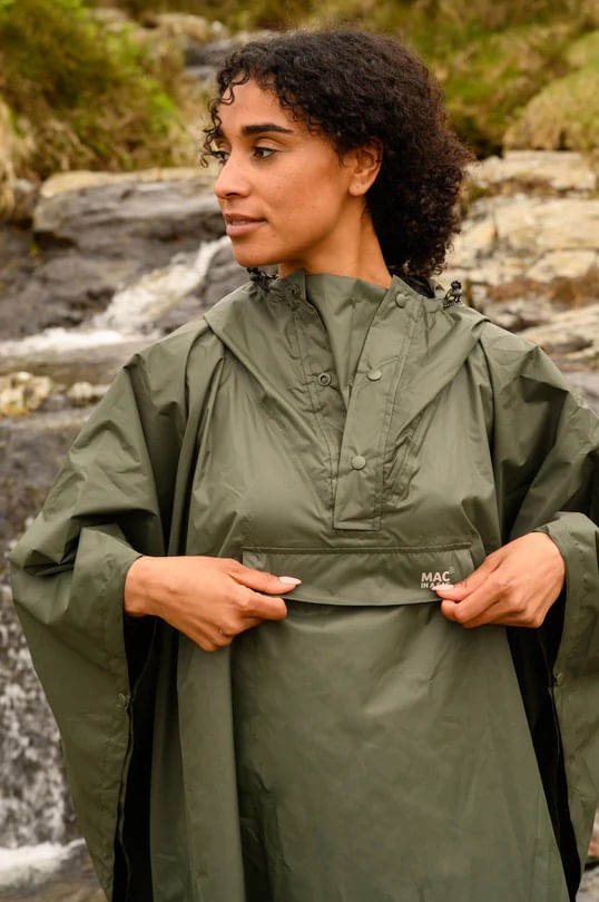 Mac-In-Sac-Poncho-Khaki-front