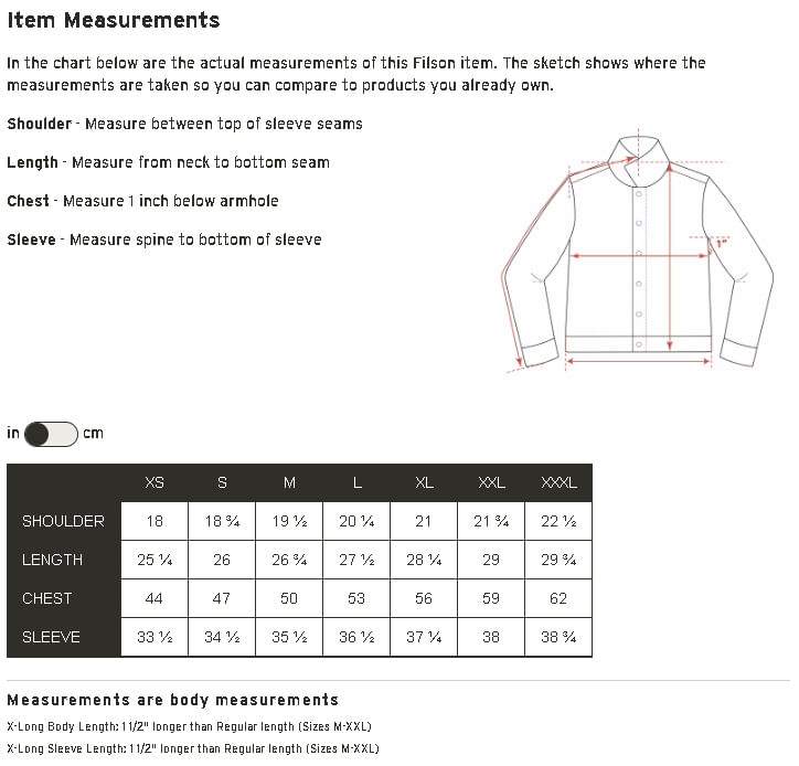 filson-ranger-crewman-jacket-size-chart