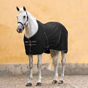 Rambo Stable Sheet with Microfibre Lining (0g Light) - Black/Silver