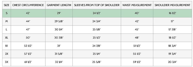 outback-woodbury-jacket-size-chart