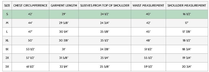 outback-woodbury-jacket-size-chart