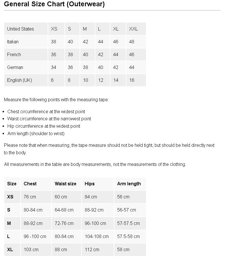 schockemohle-womens-outerwear-size-chart