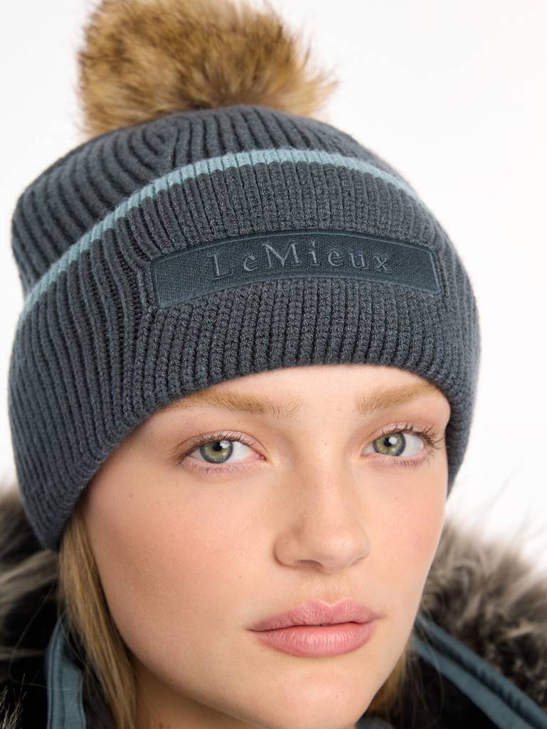 LeMieux-Unisex-Clara-Cable-Knit-Beanie---Petrol