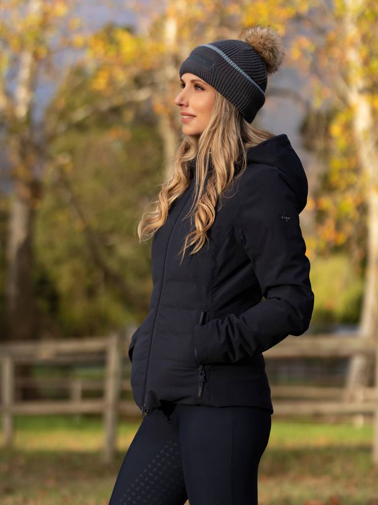 LeMieux-Unisex-Clara-Cable-Knit-Beanie---Petrol