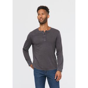 DU/ER Men's Purepima Henley Long Sleeve - Grey