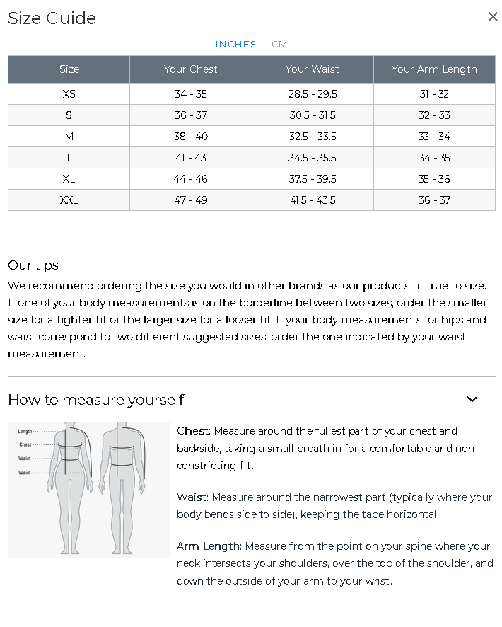 DUER-size-chart-tops