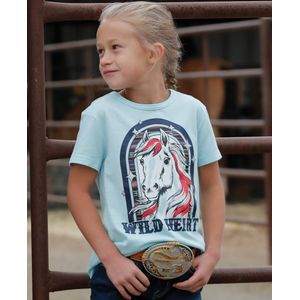 Cruel Girl Kids' Wild Heart Tee - Light Blue