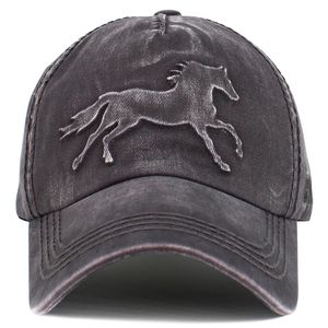 KBethos Unisex Horse Vintage Ballcap - Dark Grey