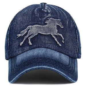 KBethos Unisex Horse Vintage Ballcap - Denim Blue