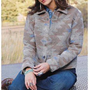 Cruel Women's Tweed Trucker Jacket - Stone