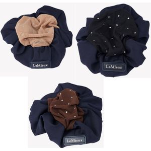 LeMieux Scrunchie with Crystal Hair Net - Navy