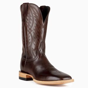 Resistol Men's Harnman Square Toe Western Boots - Chocolate